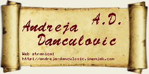 Andreja Dančulović vizit kartica